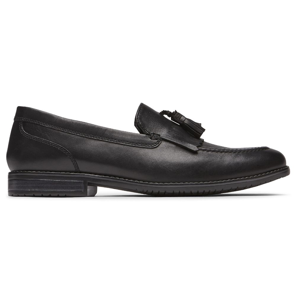 Mocassins Homem Rockport Style Purpose 3 Tassel Slip-Ons Pretas,Portugal XCOJG-4986